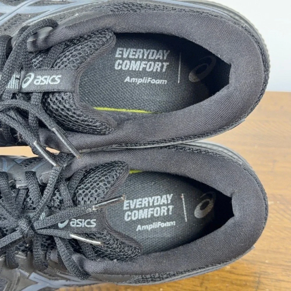 Asics Running‎ Shoes Mens 12 Black Gel-Contend 7 Athletic Mesh Sneakers Gym